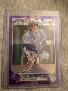 Bobby Witt Jr. Kansas City Royals Topps Chrome Purple Refractor Rookie Card